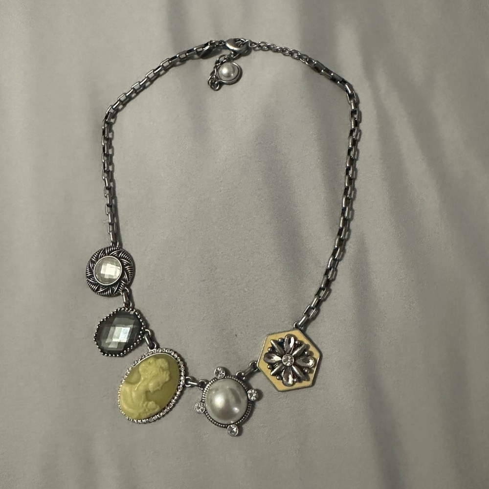 Lia Sophia Silver and Gold Charm Necklace